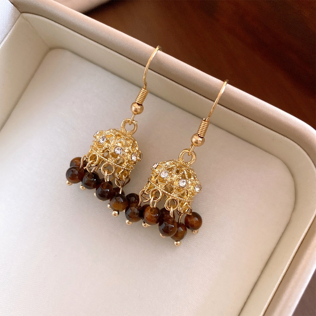 Indian Wedding Supply - Boho Jhumka Bell‑Shaped Dangle Earrings Hollow