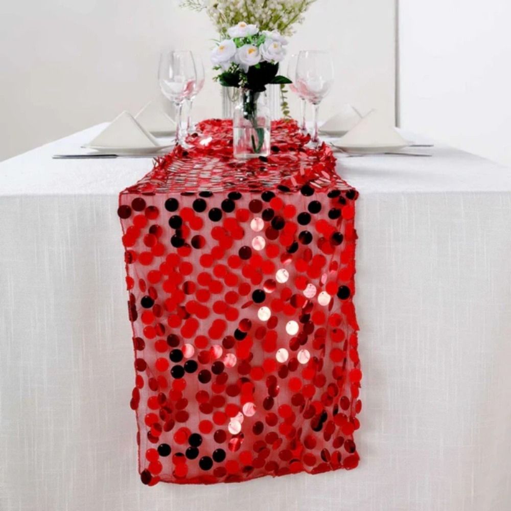 Fish Scale Sequins Table Runne - Table Runner Sequin 评论和价格