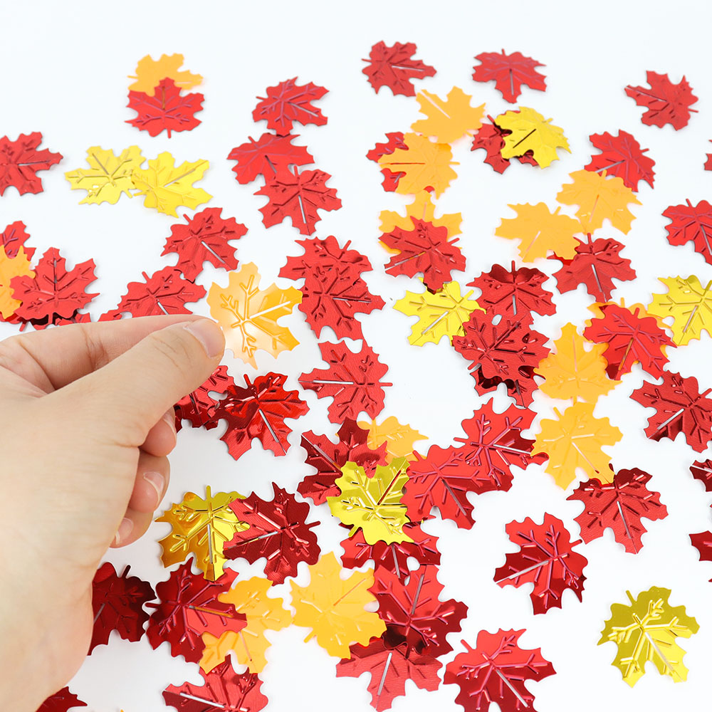 15g Fall Glitter Maple Leaves  - Table Runner Sequin 评论和价格