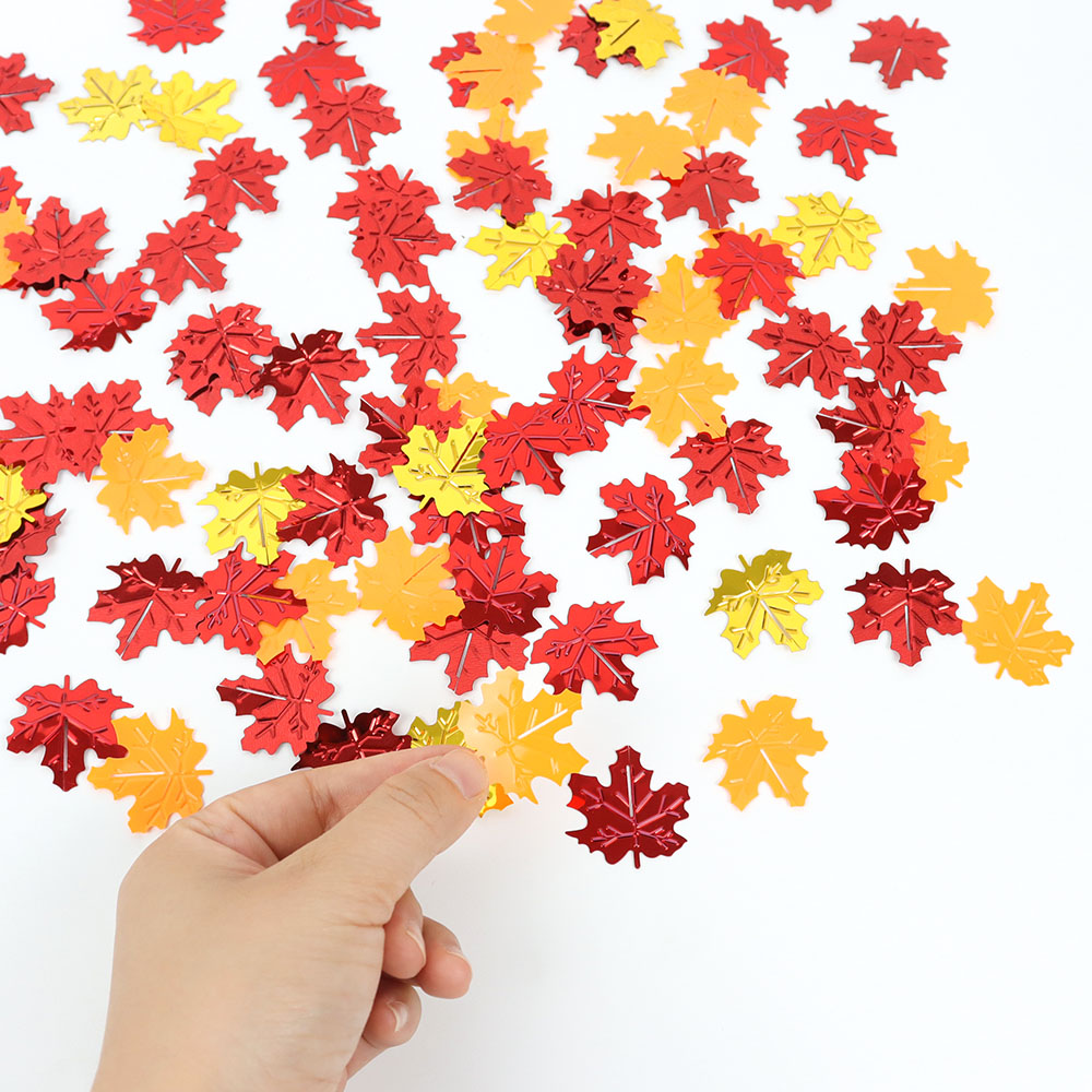 15g Fall Glitter Maple Leaves  - Table Runner Sequin 评论和价格