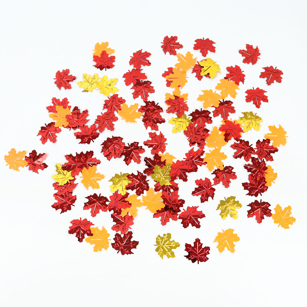 15g Fall Glitter Maple Leaves  - Table Runner Sequin 评论和价格