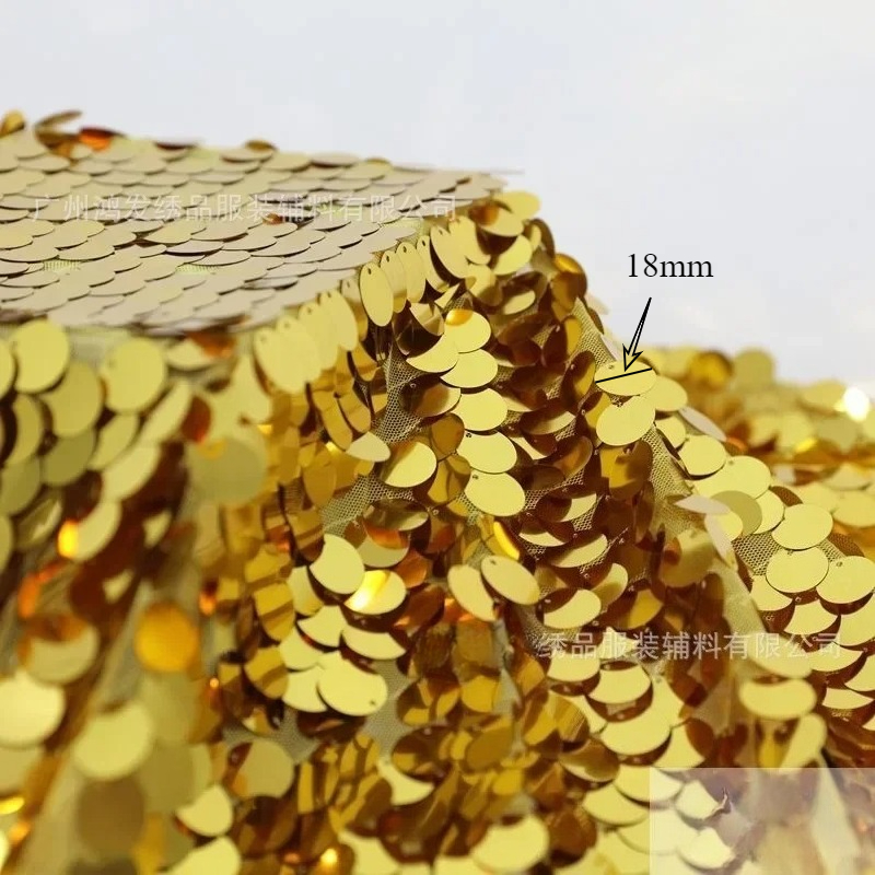 1 Yard Sequined Lace Fabric Bi - Table Runner Sequin 评论和价格