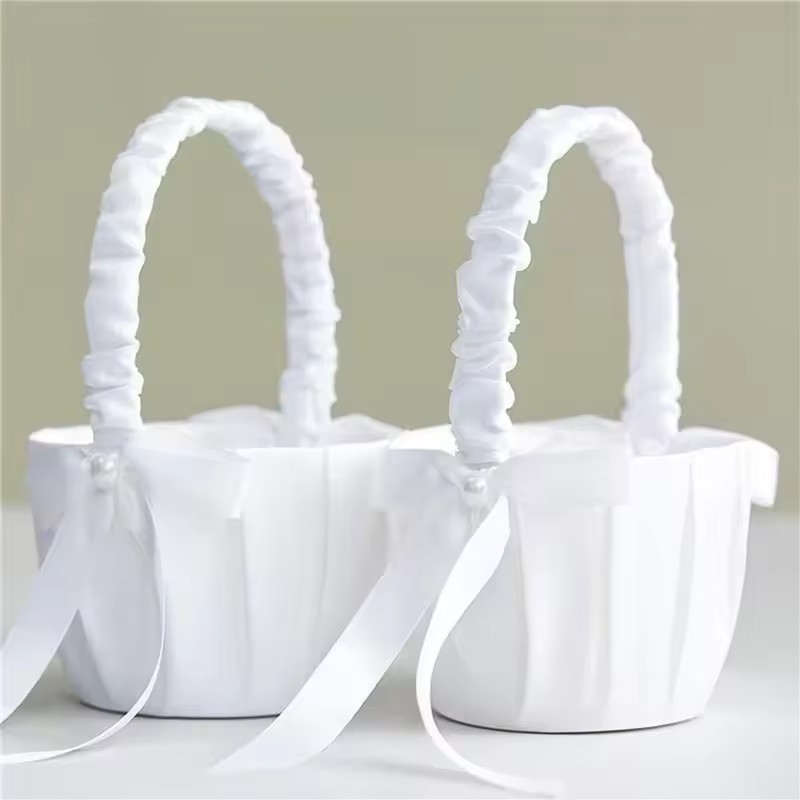 Wedding White Satin Bow Flower - Wedding Hampers 评论和价格
