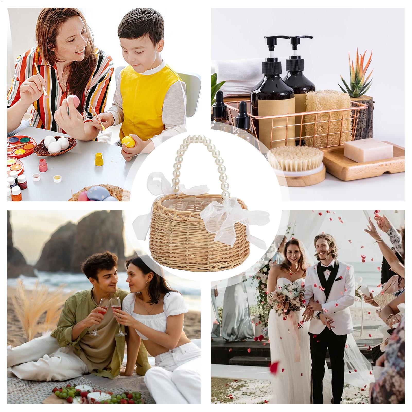 One wicker rattan flower child - Wedding Hampers 评论和价格