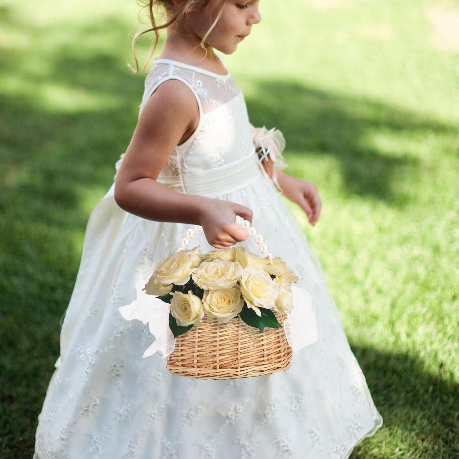 One wicker rattan flower child - Wedding Hampers 评论和价格