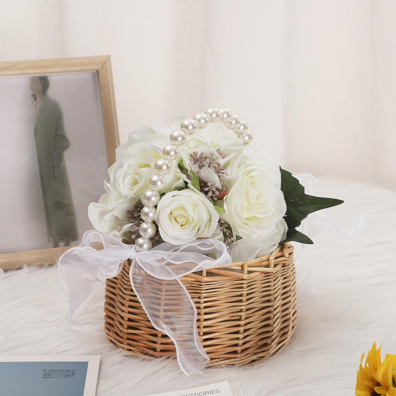 One wicker rattan flower child - Wedding Hampers 评论和价格